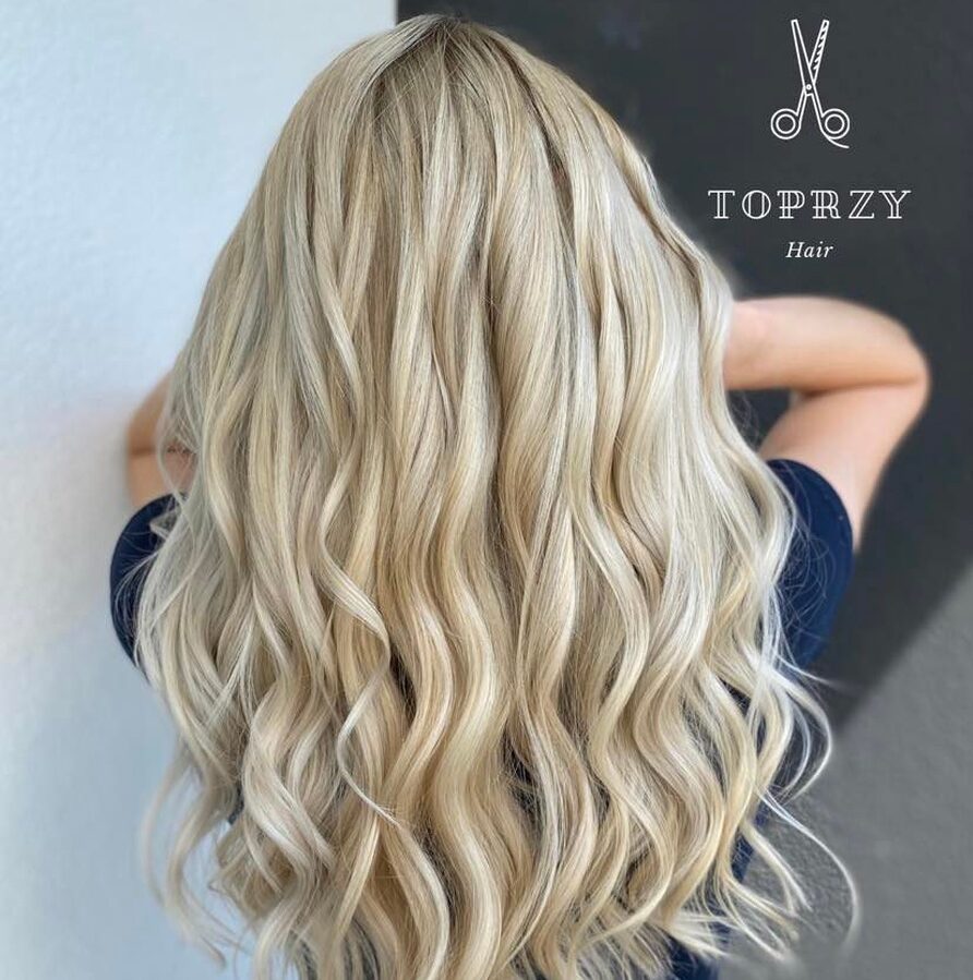 Blond włosy fryzjer toprzyhair Tomasz Przybylski